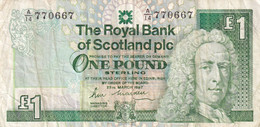 BILLETE DE ESCOCIA DE 1 POUND DEL AÑO 1987  (BANKNOTE) - 1 Pound