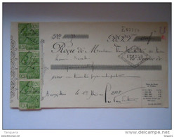 1928 Fiscal 3 X 52 0.20 Sur Reçu Ontvangstbewijs Bruxelles - Documents