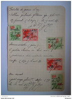 Belgique 1935  Fiscale Zegels 167 0.20, 171 0.50, 177 2, 179 3 Fr  Timbre Fiscal Op Factuur Sur Facture Meubles - Dokumente