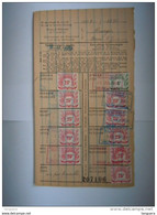 Dokument Zegels LIJFRENTEZEGEL Timbres De Retraite Privestempel Usine D'Angleur Vieille Montagne1939-1940 - Documentos