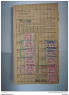 Dokument Zegels LIJFRENTEZEGEL Timbres De Retraite Privestempel Usine D'Angleur Vieille Montagne1939-1940 - Documents