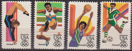 Sports Olympiques - Gymnastique, Course De Haies, Basket Ball, Football - ETATS UNIS - N° 99 à 102 ** - 1983 - Ungebraucht