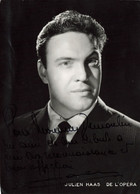 Photographie - Autographe - Julien Haas De L'opéra - Sutio Damrémont - Aïda Verdi - Autres & Non Classés