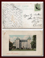 1909 UK Great Britain Postcard Darnhall House Eddleston Posted To Scotland 2scans - Dumfriesshire