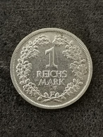 1 REICHSMARK ARGENT 1925 F STUTTGART ALLEMAGNE / GERMANY SILVER - 1 Marco & 1 Reichsmark