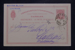 DANEMARK - Entier Postal De Copenhague Pour Stuttgart En 1892  - L 140618 - Entiers Postaux