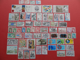 FRANCE OBLITERES LUXE : ANNEE COMPLETE 1981 SOIT 60 TIMBRES POSTE DIFFERENTS + PA 54/55 + PREOS 170/73 - 1980-1989