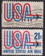 U.S.A. - ETATS UNIS - Poste Aérienne - N° 71-72 - 1968 - 3a. 1961-… Usados