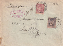 France Marcophilie - Département De L'Indre Et Loire - St Flovier - Lettre Chargée Type Sage - 1877-1920: Période Semi Moderne