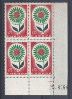 MONACO N° 652 - Bloc De 4 COIN DATE - NEUF SANS CHARNIERE - 5/8/64 - Unused Stamps