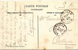 BELGIQUE - SIMPLE CERCLE CAPPELLEN SUR CARTE POSTALE EN FRANCHISE ADRESSEE A OOSTERZEELE, AOUT 1914 - Niet-bezet Gebied