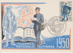 France Carte Maximum 1950 Journée Du Timbre 863 Paris - 1950-1959