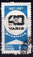 BRAZIL BRASIL BRASILE BRÉSIL 1967 VARIG AIRLINES 6c USED USATO OBLITERE' - Used Stamps