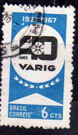 BRAZIL BRASIL BRASILE BRÉSIL 1967 VARIG AIRLINES 6c USED USATO OBLITERE' - Used Stamps