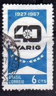 BRAZIL BRASIL BRASILE BRÉSIL 1967 VARIG AIRLINES 6c USED USATO OBLITERE' - Used Stamps