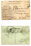 BELGIQUE - LOT DE 4 CARTES POSTALES ADRESSEES EN BELGIQUE NON OCCUPEE, 1915 - Zona No Ocupada