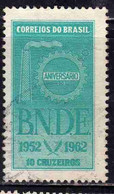 BRAZIL BRASIL BRASILE BRÉSIL 1962 NATIONAL ECONOMIC AND DEVELOPMENT BANK CHIMNEY COGWHEEL 10cr USED USATO OBLITERE' - Used Stamps