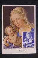 SARRE - Carte Maximum En 1954 - La Madonna - L 140663 - Maximumkaarten