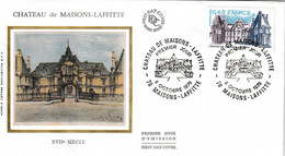 " CHATEAU DE MAISONS-LAFFITTE " Sur Enveloppe 1er Jour Soie De 1979. N° YT 2064 Parfait état FDC - Châteaux