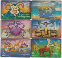 BRAZIL - Zodiac Set 12 Cards, Brasil Telecom 00, 30 U, Used - Brasilien