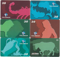 BRAZIL - Zodiac Set 12 Cards, Telemar MG 04, Minas Gerais (Telemig), Used - Brasilien