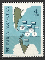 ARGENTINE. N°683 De 1964. Cartographie Des Malouines. - Otros & Sin Clasificación