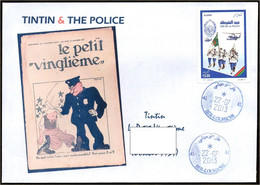 ALGERIJE 2013 Philatelic Cover - Tintin & The Police - Polizei - Policia - Polizia - Politie - Policeman Policier - Police - Gendarmerie