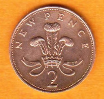 Grande Bretagne - 2 NEW PENCE - 1971 - 2 Pence & 2 New Pence