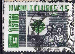 BRAZIL BRASIL BRASILE BRÉSIL 1967 NATIONAL 4 S (H) DAY CLUBS CLUBES DIA 5c USED USATO OBLITERE' - Used Stamps