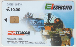 ITALY - Basi Militari - Esercito Italiano (Long Code 00085), Exp.date 31/12/04, 10 €, Used - Usages Spéciaux