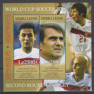 Soccer World Cup 2002 - SIERRA LEONE - S/S MNH - 2002 – Corea Del Sur / Japón