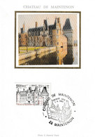 " CHATEAU DE MAINTENON " Sur Carte Mximum Soie De 1980. N° YT 2082 Parfait état CM - Châteaux