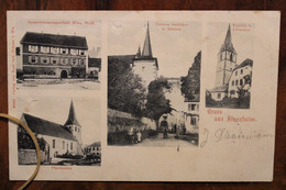 CPA AK 1904 Gruss Aus Kientzheim Litho Zug 4 Colmar Schnierlach Lapoutroie Elsass Bahnpost - Sonstige & Ohne Zuordnung