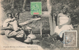 CARTE. MADAGASCAR. 1909. AFFRANCHISSEMENT COMPOSÉ. TANANARIVE POUR L'HOPITAL.     /2 - Lettres & Documents
