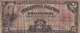 BILLETE DE FILIPINAS DE 2 PESOS DEL AÑO 1918   (BANKNOTE) RARO - Philippines