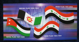 Long Postcard Of Iraqi Flags From 1921 - 2004 - Genealogy