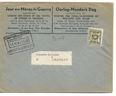 PM294/ PRE548 1946 S/L.imprimée Jour Des Mères De Guerre > Comptoir Du Centre Chatelet C. D'arrivée 11/5/1946 - Typo Precancels 1936-51 (Small Seal Of The State)