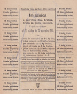 Consumer Card Of Bosnia And Herzegovina From 1915. - Bosnie-Herzegovine