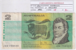 AUSTRALIA  2 DOLLARS 1983  P 43D - 1974-94 Australia Reserve Bank (Banknoten Aus Papier)