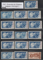 1942 - SERIE COMPLETE PEIQI - 83 VALEURS DONT BEAUCOUP AVEC BORD DE FEUILLE ** MNH ! 5 SCANS - COTE YVERT = 174 EUR - 1942 Protection De L'Enfance Indigène & Quinzaine Impériale (PEIQI)