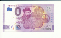 Billet Touristique 0 Euro -  SIGISMUND III VASA KING OF SWEDEN, FINLAND & POLAND - LEBF -  2020-1 - N° 273 - Autres & Non Classés