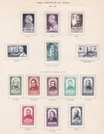 14 Timbres Neufs Commémoratives Avec Surtaxe , 1947 1948, Sur Charnières - Ongebruikt