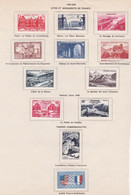 12 Timbres Neufs, Sites Et Monuments 1948 - 1949 , Sur Charnières - Neufs