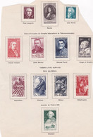 12 Timbres Neufs 1949, Personnages , Serie Des Métiers , Journée , Congrès , Sur Charnières - Nuevos