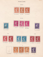 18 Timbres 1924 1937 Semeuse Carmée, Sur Charnières - 1906-38 Säerin, Untergrund Glatt