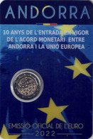 MONEDA 2€ ANDORRA 2022-10 ANI. ACUERDO MONETARIO- - Andorre