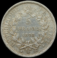 LaZooRo: France 5 Francs 1873 A XF - Silver - 5 Francs