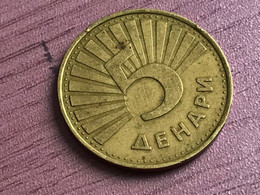 Münze Münzen Umlaufmünze Mazedonien Nordmazedonien 5 Denar 1993 - Macédoine Du Nord
