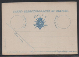 BELGIQUE - BELGÏE / CARTE POSTALE DE SERVICE EN FRANCHISE (ref LE4919) - Franchise