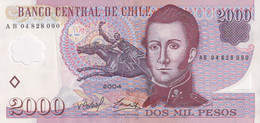 BILLETE DE CHILE DE 2000 PESOS DEL AÑO 2004 EN CALIDAD EBC (XF) (BANK NOTE) - Chili